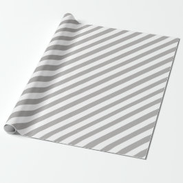 White Stripe Voeg uw achtergrondkleur toe Cadeaupapier