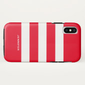 White Stripes Changeable Red Background Hoesje (Achterkant (horizontaal))