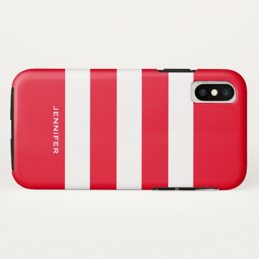 White Stripes Changeable Red Background Hoesje (Achterkant (horizontaal))