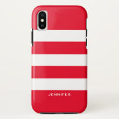 White Stripes Changeable Red Background Hoesje (Achterkant)