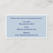 White Stripes Commerciële Vliegtuigkapitein Piloot Visitekaartje (Achterkant)