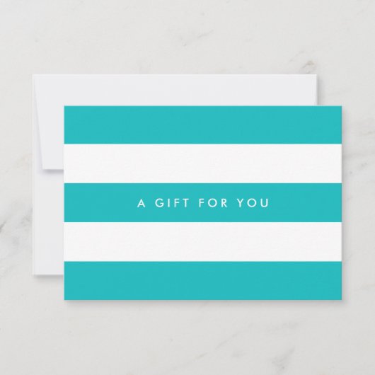 White Stripes & Custom Color Gift Certificate (Voorkant)