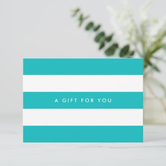 White Stripes & Custom Color Gift Certificate (Staand voorkant)