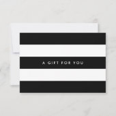 White Stripes & Custom Color Gift Certificate (Voorkant)
