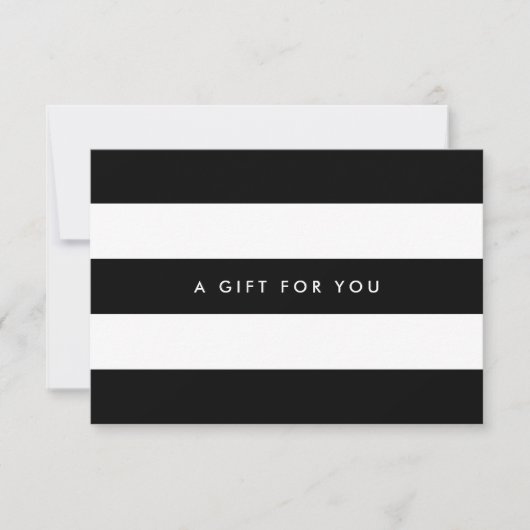 White Stripes & Custom Color Gift Certificate (Voorkant)