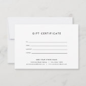 White Stripes & Custom Color Gift Certificate (Achterkant)