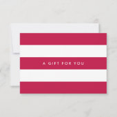 White Stripes & Custom Color Gift Certificate (Voorkant)