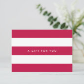 White Stripes & Custom Color Gift Certificate (Staand voorkant)