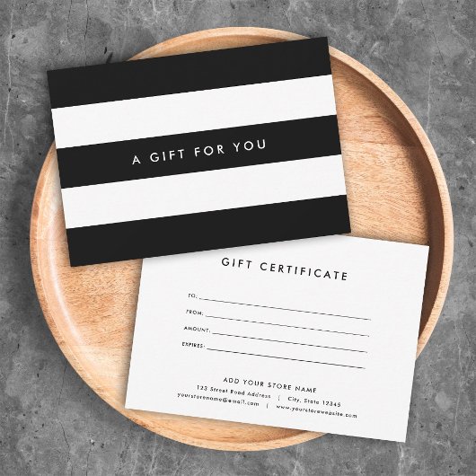White Stripes & Custom Kleur Cadeaubon