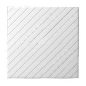 White Stripes Diagonal Lines Pattern Tegeltje (Voorkant)