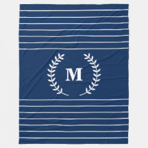 White Stripes Moderne Minimalistische Marine Blauw