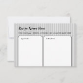 White Stripes Recipcard Kaart (Voorkant)