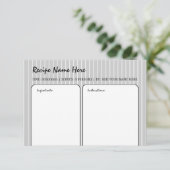 White Stripes Recipcard Kaart (Staand voorkant)