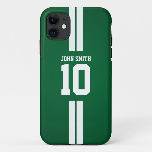 White Stripes Soccer Player Green iPhone 5 Hoesje (Achterkant)