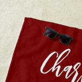 White Stripes Strandreis Nautisch Aangepast Strandlaken (In situ)