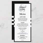 White Stropdas Affair Menu (Voorkant / Achterkant)