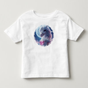 White Strunning Shimmer Horse T shirt voor baby