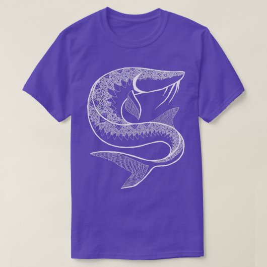 White Sturgeon Fish T-shirt (Design voorkant)