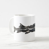 White Sturgeon Gyotaku-40-item Koffiemok (Voorkant links)