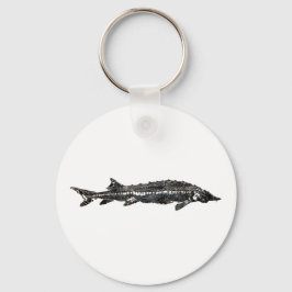 White Sturgeon Gyotaku-40-item Sleutelhanger