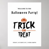 White Stylish Halloween Party Poster (Voorkant)