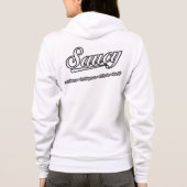 White SU Hooded Sweatshirt met Zipper (Achterkant)