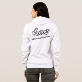 White SU Hooded Sweatshirt met Zipper (Achterkant volledig)