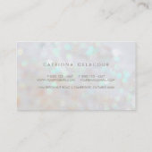 White Subtle Glitter Bokeh Visitekaartje (Achterkant)