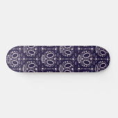 White Sugar Skull Patroon Persoonlijk Skateboard (Horizontaal)