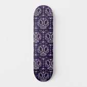 White Sugar Skull Patroon Persoonlijk Skateboard (Voorkant)
