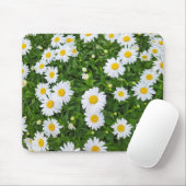 White Summer Daisy Garden Muismat (Met muis)