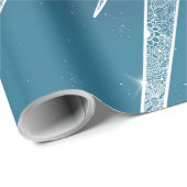 White Sun Moon Mandala Blue Gradient Design Cadeaupapier (Rol Hoek)