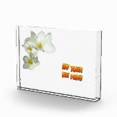 White Sunny Tulp Flowers Cust. Fotoblok (Rechts)