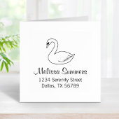 White Swan-adres 2 Rubberstempel