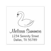 White Swan-adres 2 Zelfinktende Stempel (Design)