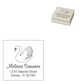 White Swan Adres Rubberstempel (Gestempeld)