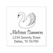 White Swan Adres Zelfinktende Stempel (Design)