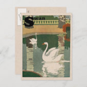 White Swan Alphabet Briefkaart (Voorkant / Achterkant)