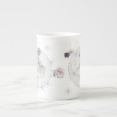 White Swan Ballerina met Rozen Porselein Kop (Voorkant)