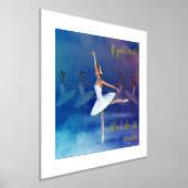 White Swan Ballerinas at Lake ballet custom text Folie Afdrukken (Laagn)