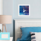 White Swan Ballerinas at Lake ballet custom text Folie Afdrukken (Insitu (Slaapkamer))