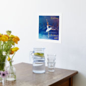 White Swan Ballerinas at Lake ballet custom text Folie Afdrukken (Laag (Keuken))