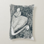White Swan beroemd gemaakt door Thomas Bewick Accent Kussen (Achterkant (Verticaal))