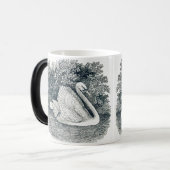  White Swan beroemd gemaakt door Thomas Bewick Magische Mok (Voorkant links)