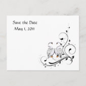 White Swan Bewaar de datum Aankondigingskaart (Voorkant)