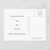 White Swan Bewaar de datum Aankondigingskaart (Achterkant)