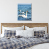 White swan Cygnus Canvas Afdruk (Insitu (Slaapkamer))