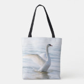 White swan Cygnus Tote Bag (Achterkant)