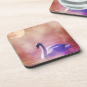 White Swan drijft op een slecht meer Bier Onderzetter (Linkerzijde)