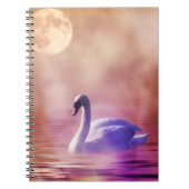 White Swan drijft op een slecht meer Notitieboek (Voorkant)